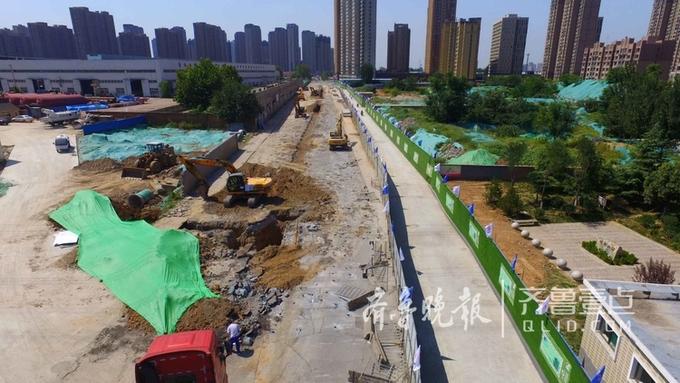 济南花园东路"卡脖路"拓宽,改为八车道